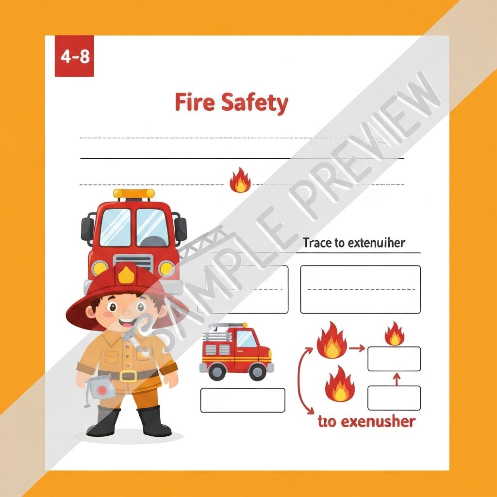 Fire safety activity page preview
