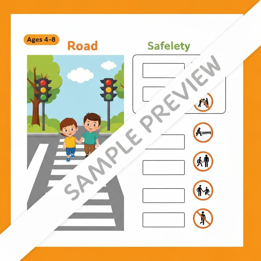 Road safety activity page preview